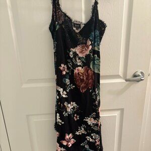 Bardot black floral slip dress size 6